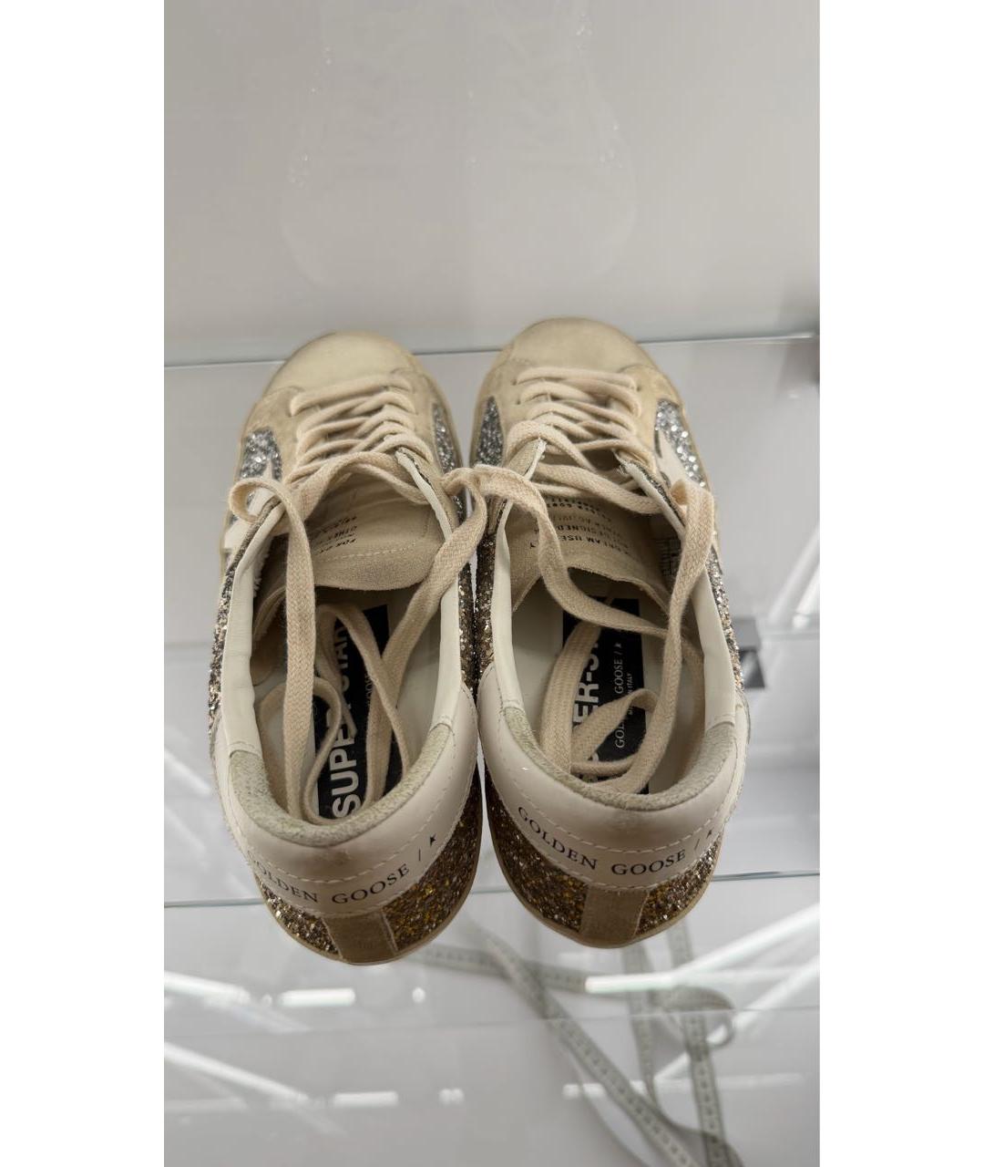 GOLDEN GOOSE Бежевые кожаные кеды, фото 3