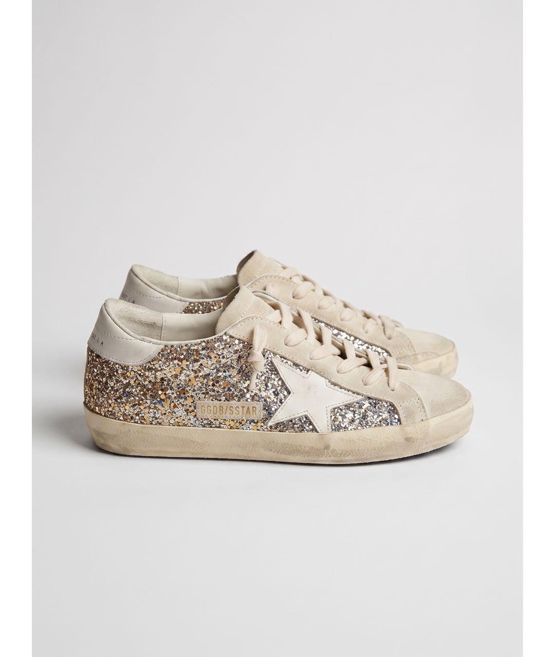 GOLDEN GOOSE Бежевые кожаные кеды, фото 5