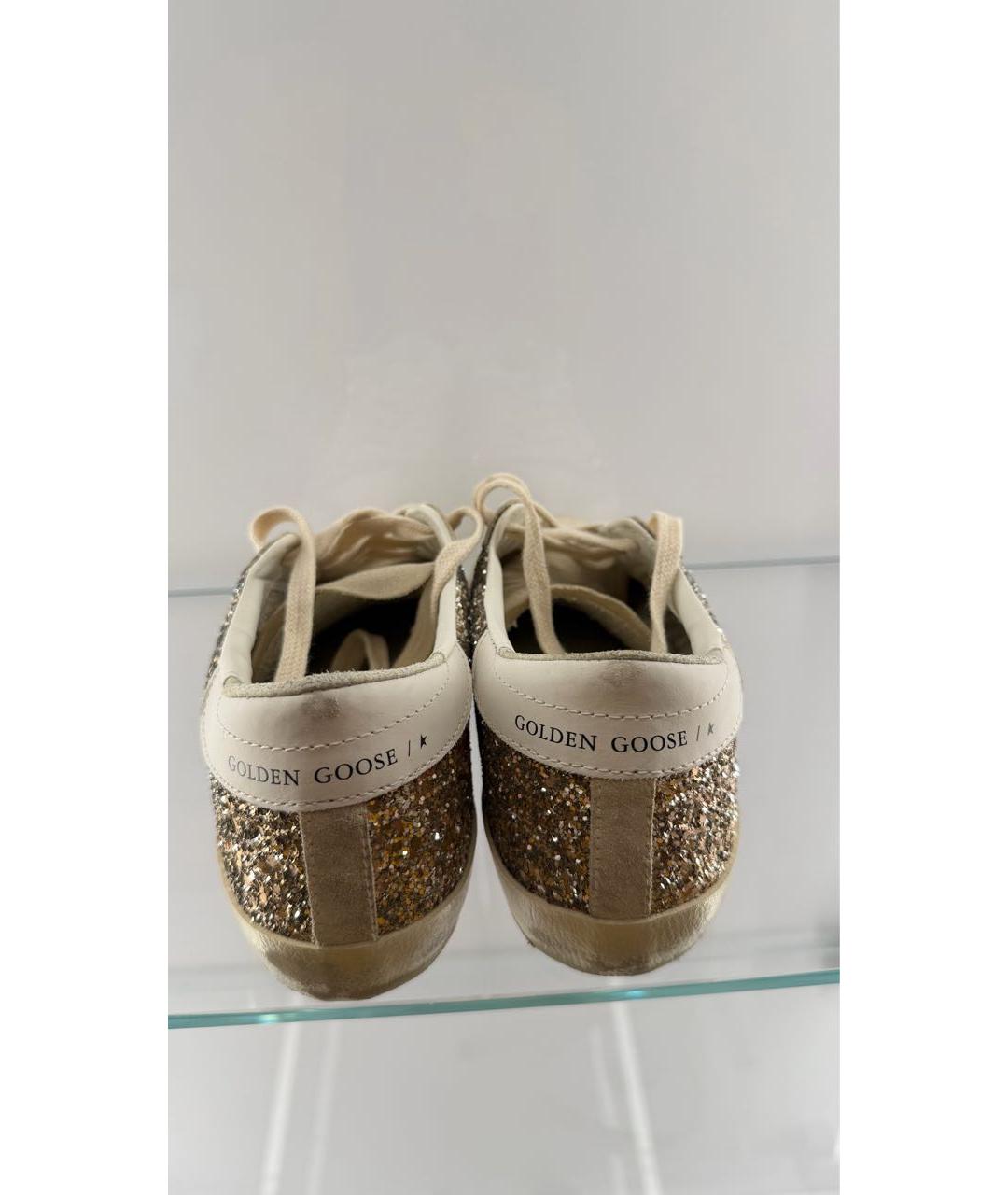 GOLDEN GOOSE Бежевые кожаные кеды, фото 4