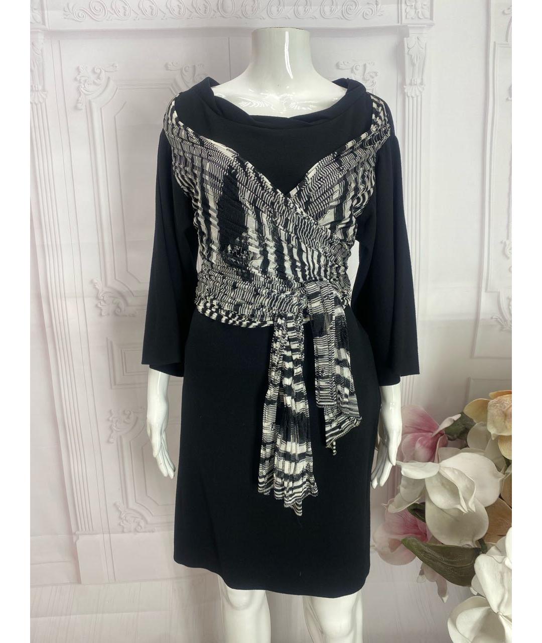 M MISSONI Черное шерстяное повседневное платье, фото 5