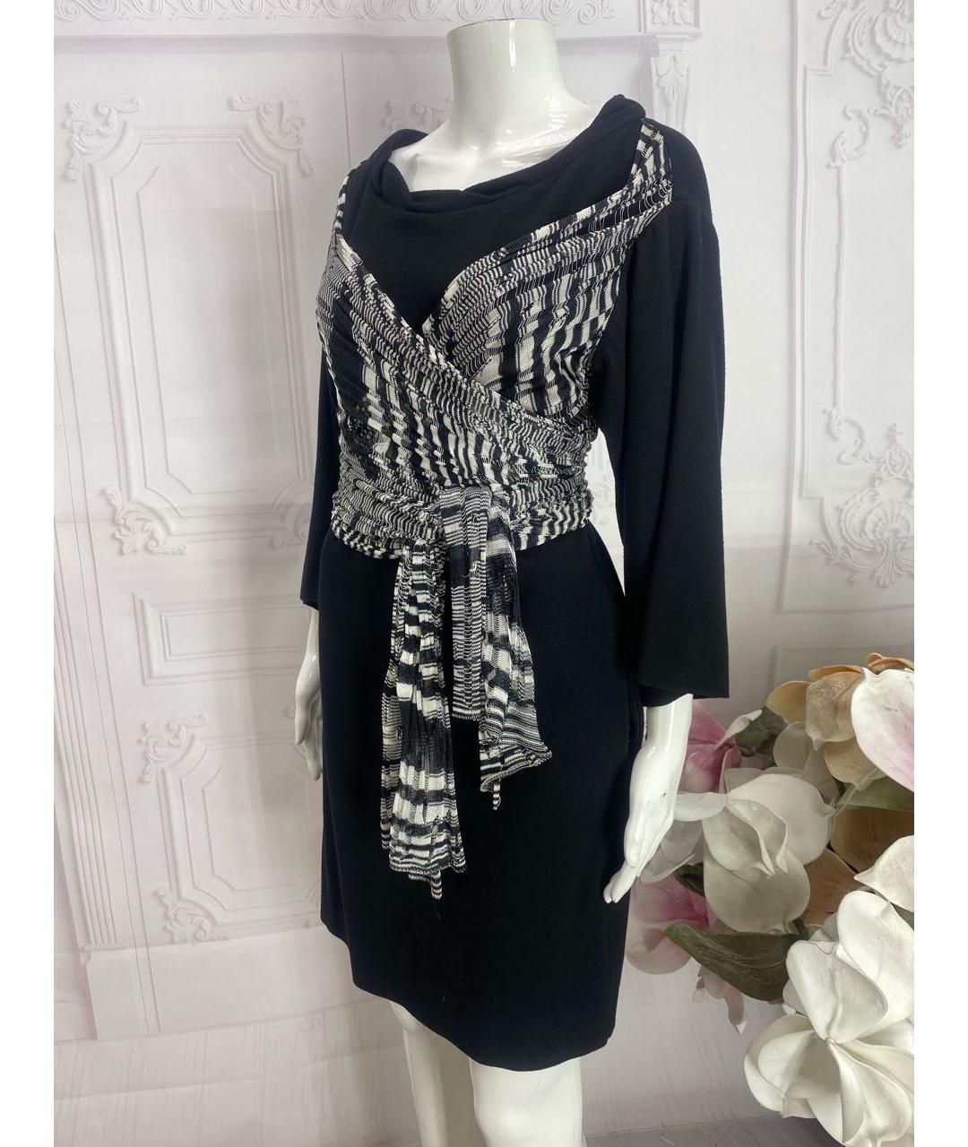 M MISSONI Черное шерстяное повседневное платье, фото 3