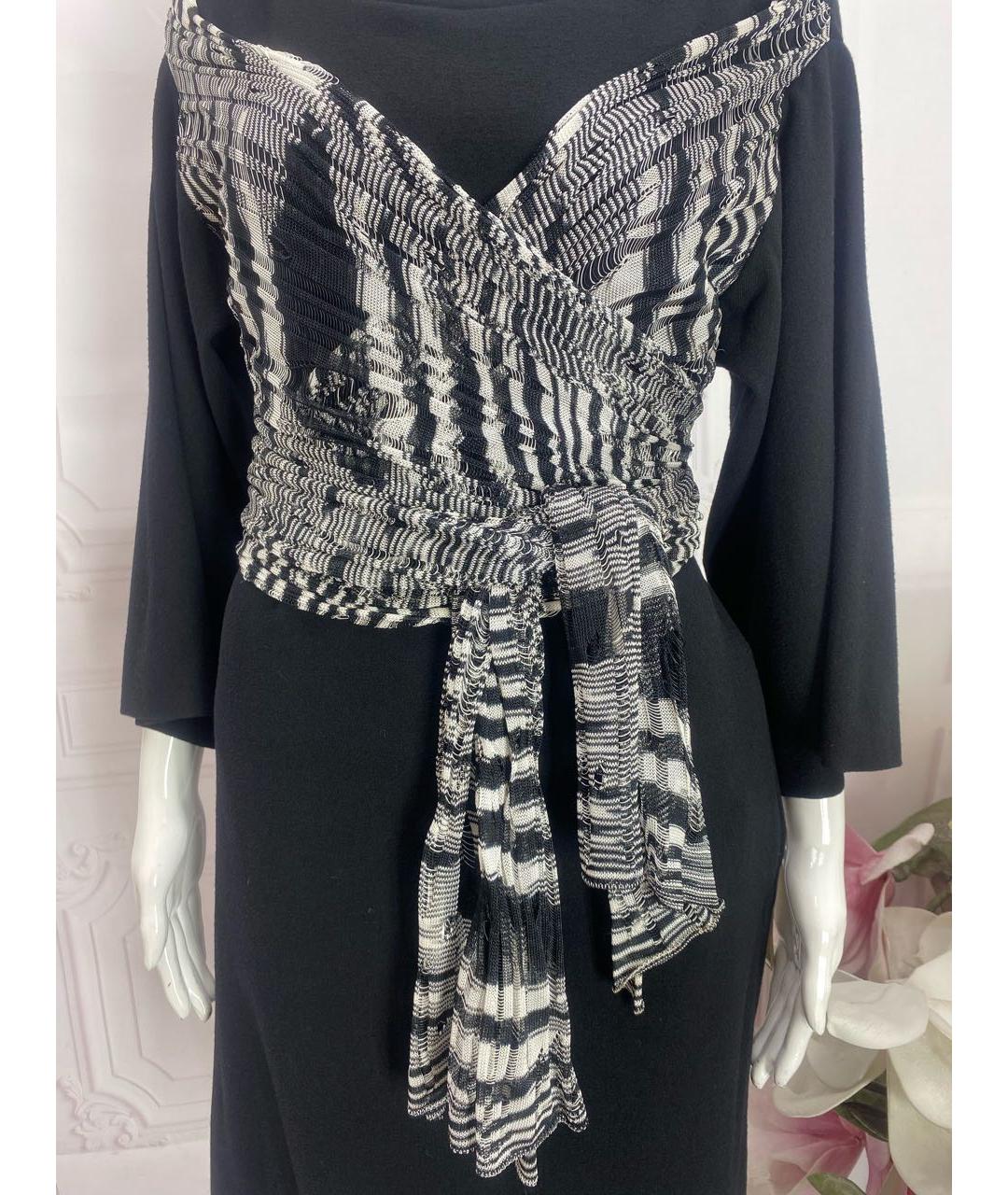 M MISSONI Черное шерстяное повседневное платье, фото 4