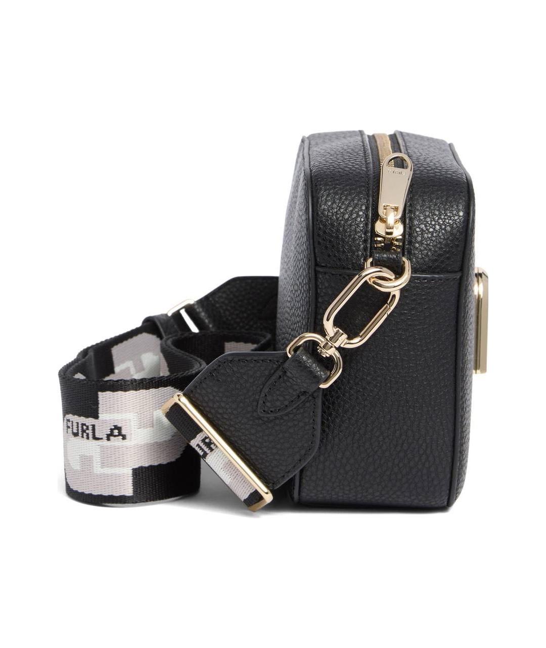 FURLA Черная кожаная сумка через плечо, фото 2