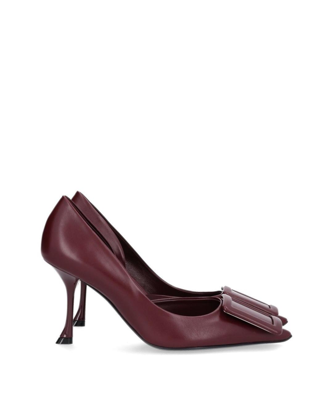 ROGER VIVIER Бордовые кожаные туфли, фото 1