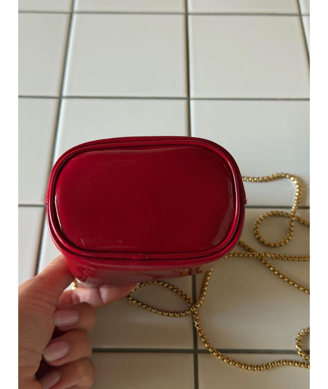 PRADA Красная сумка через плечо из лакированной кожи, фото 3