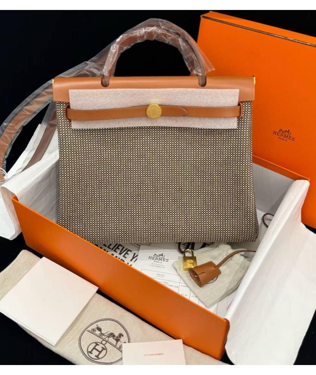 HERMES Коричневая кожаная сумка через плечо, фото 2
