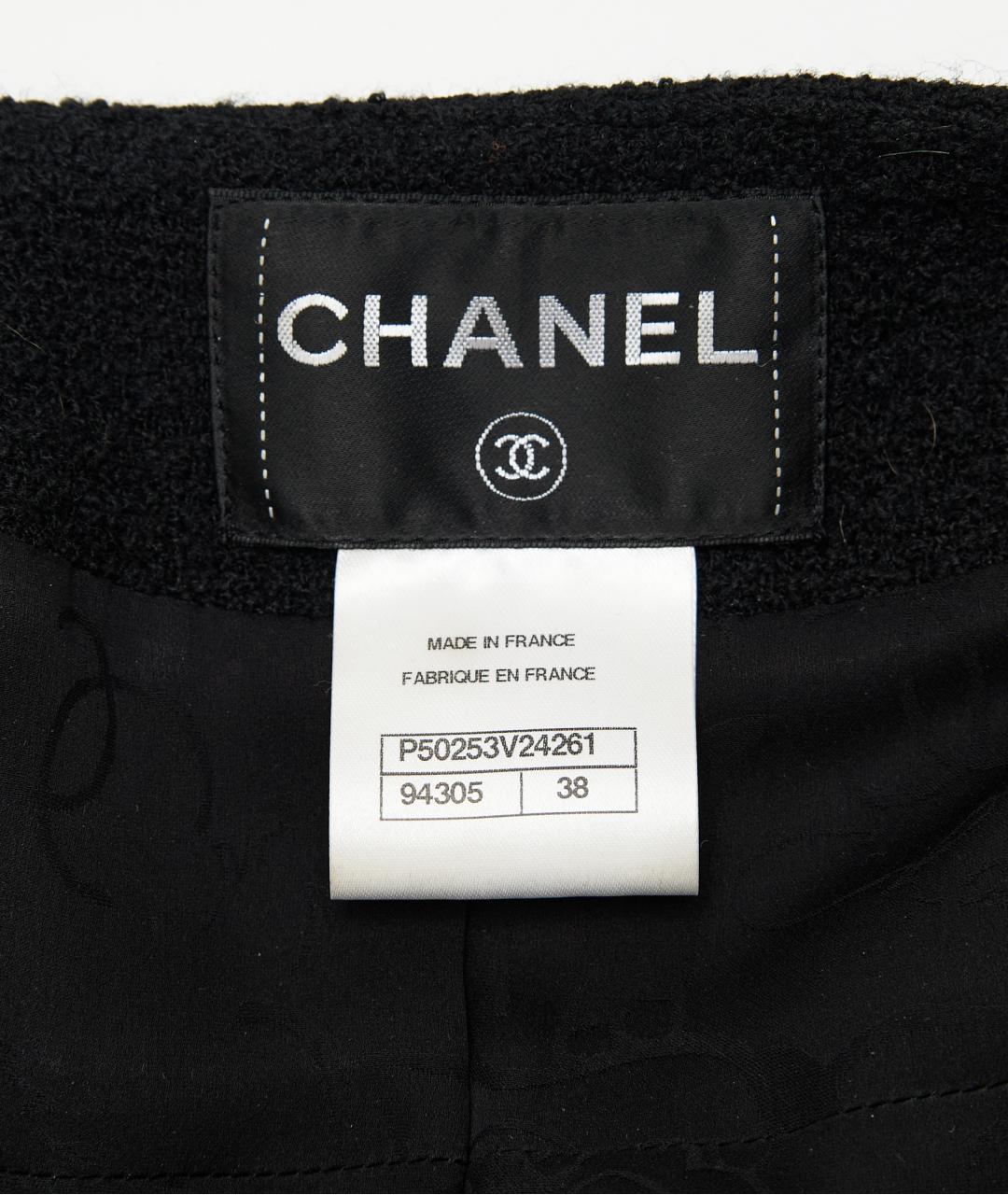 CHANEL Черное шерстяное коктейльное платье, фото 5
