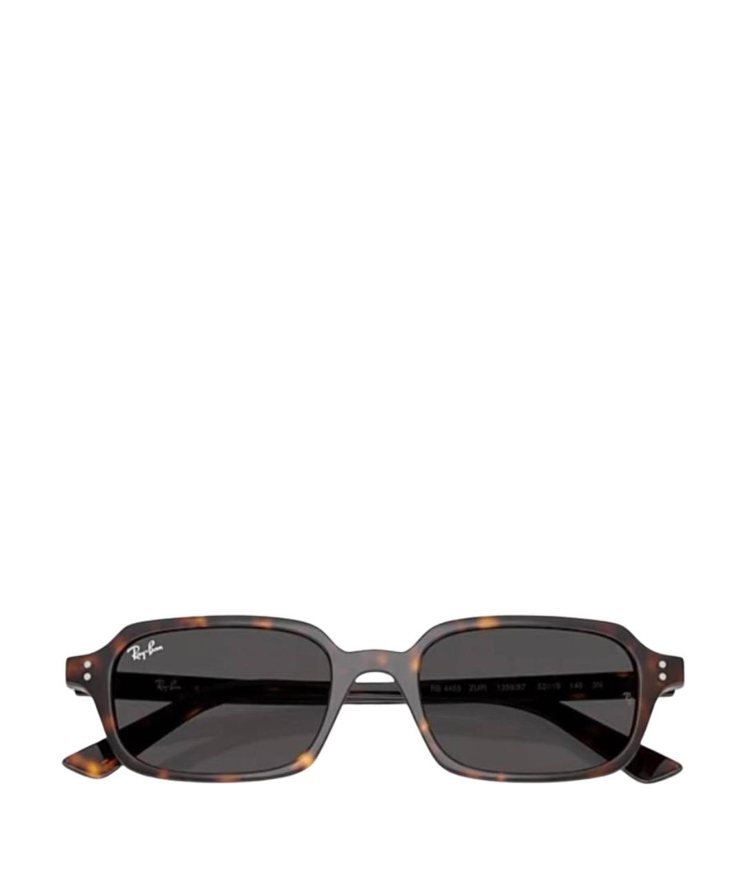 RAY BAN Коричневые пластиковые солнцезащитные очки, фото 1