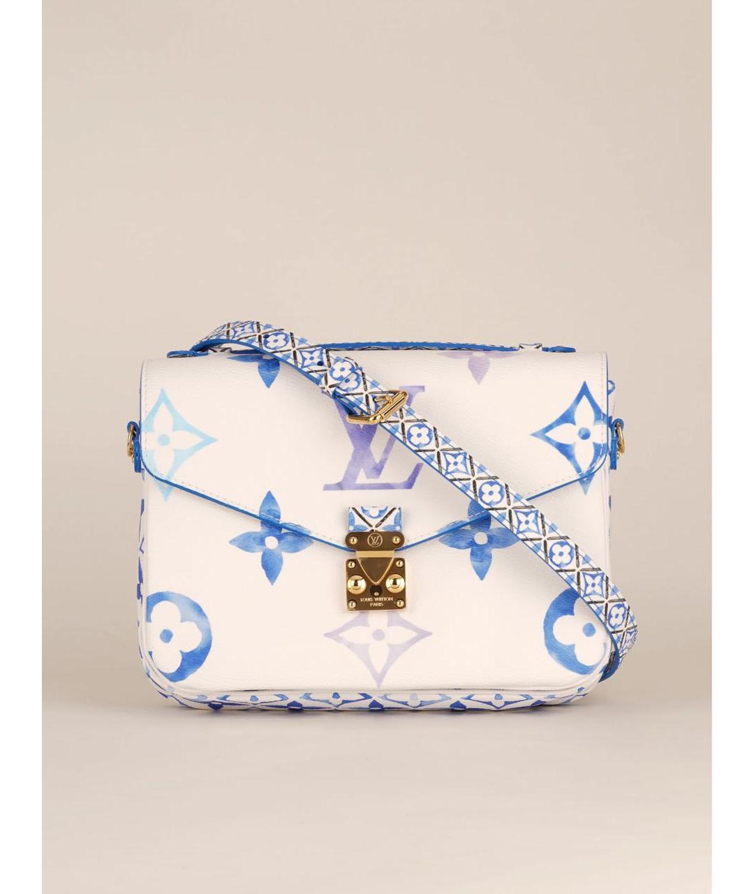 LOUIS VUITTON Белая сумка через плечо из канвы, фото 9