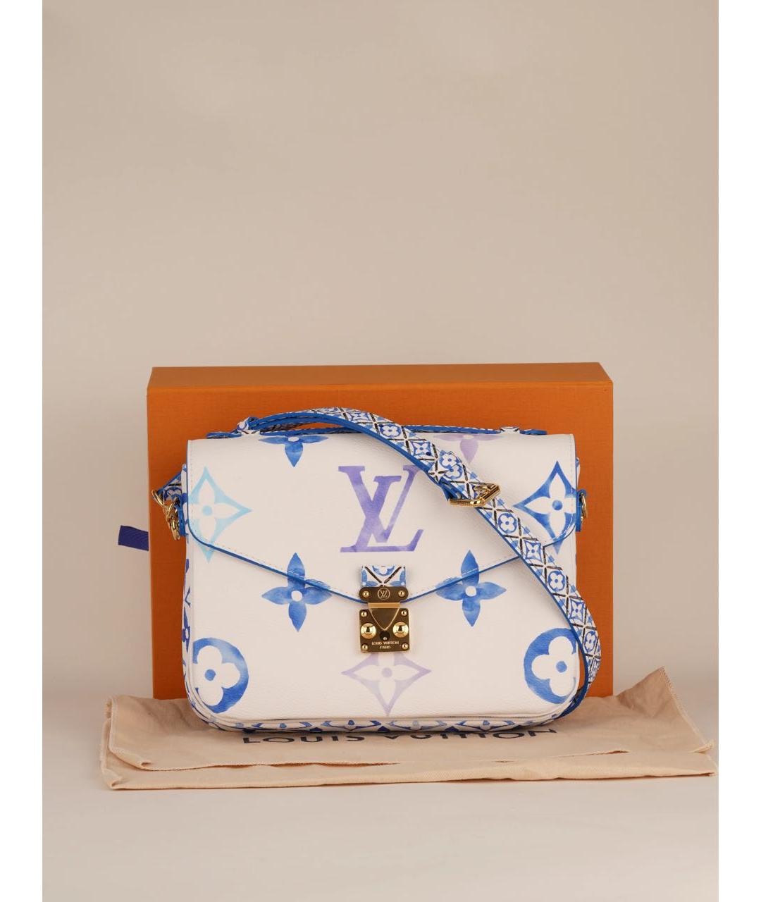 LOUIS VUITTON Белая сумка через плечо из канвы, фото 2