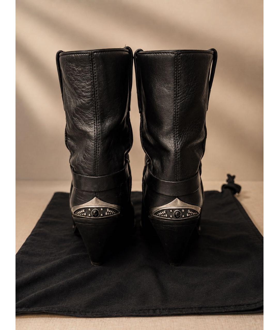 ISABEL MARANT Черные кожаные полусапоги, фото 3