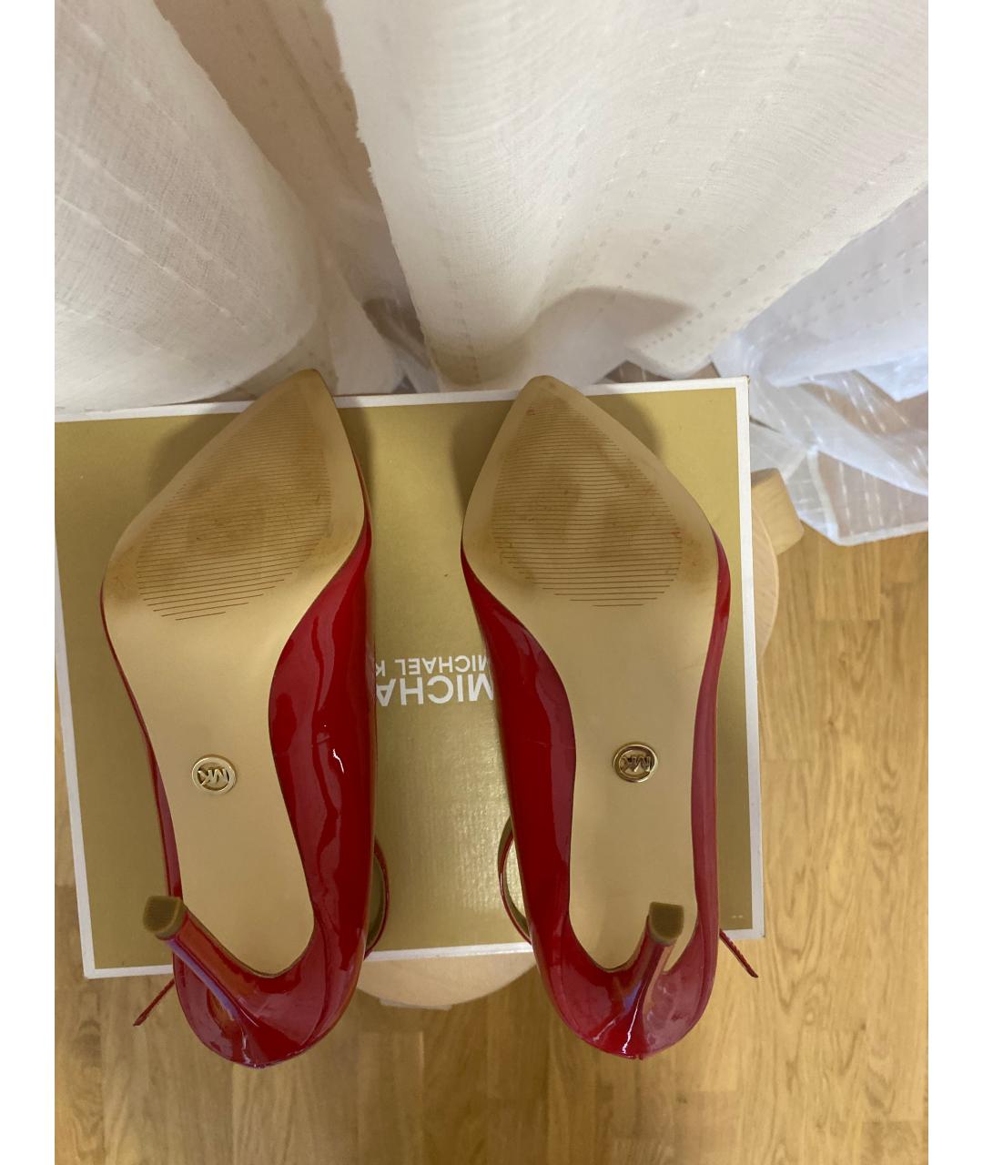 MICHAEL KORS Красные туфли из лакированной кожи, фото 6