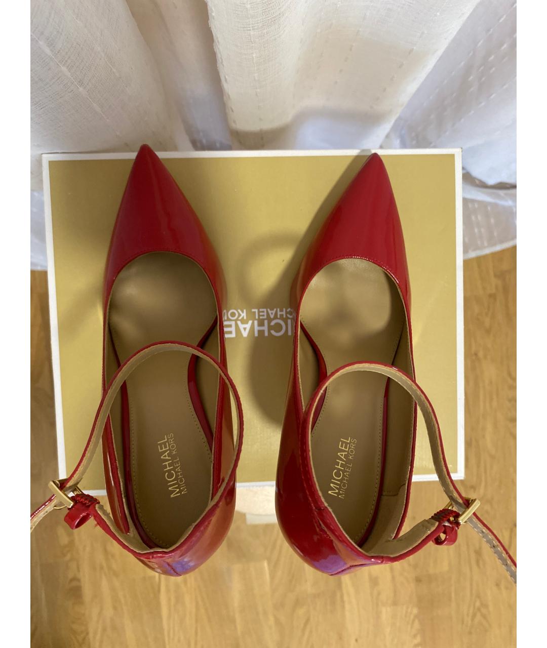 MICHAEL KORS Красные туфли из лакированной кожи, фото 3