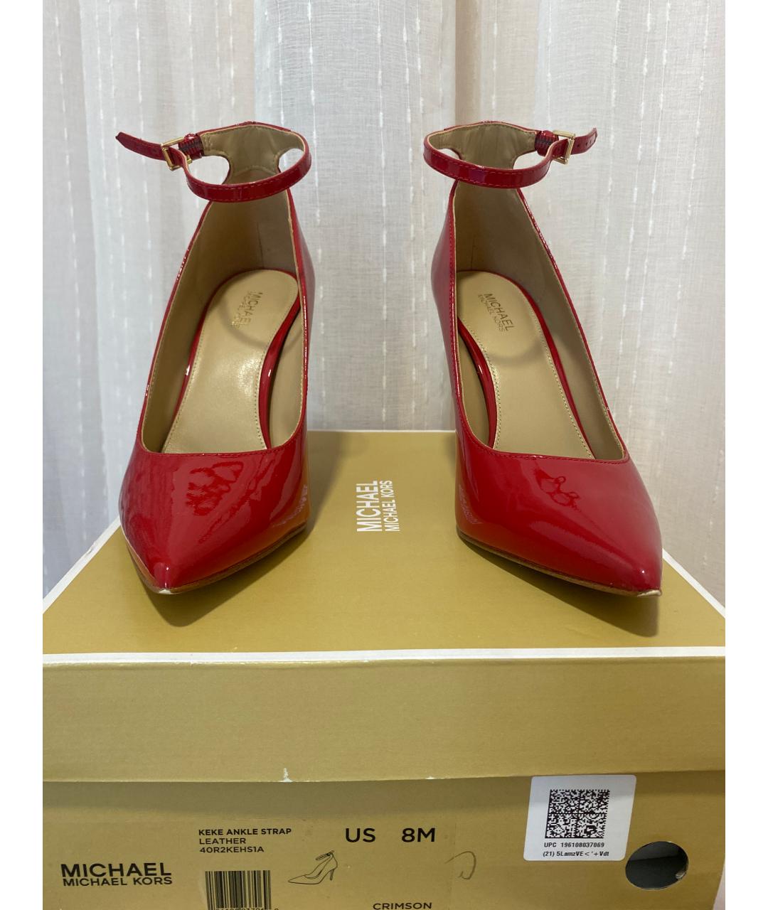 MICHAEL KORS Красные туфли из лакированной кожи, фото 7