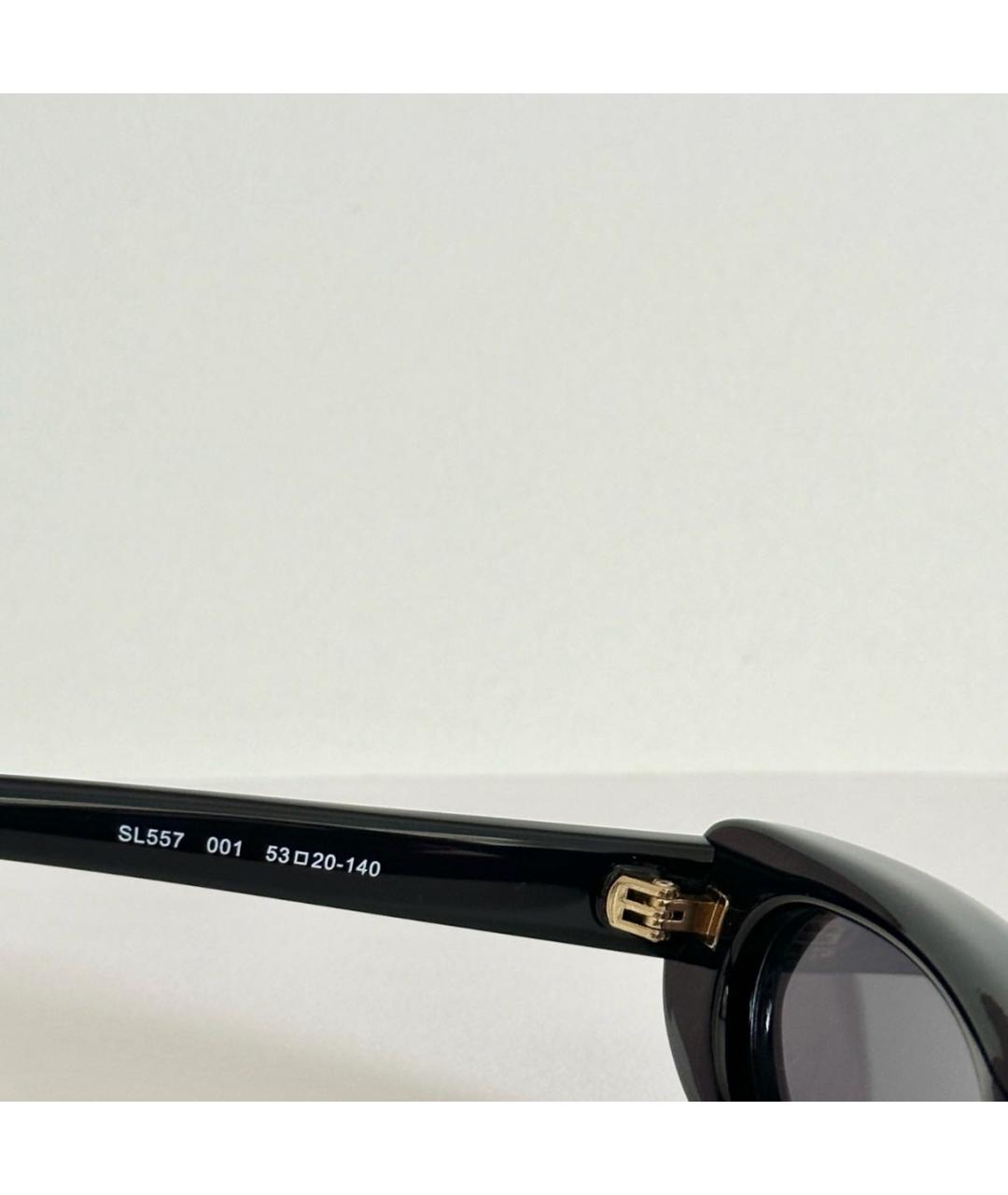 SAINT LAURENT Черные пластиковые солнцезащитные очки, фото 8