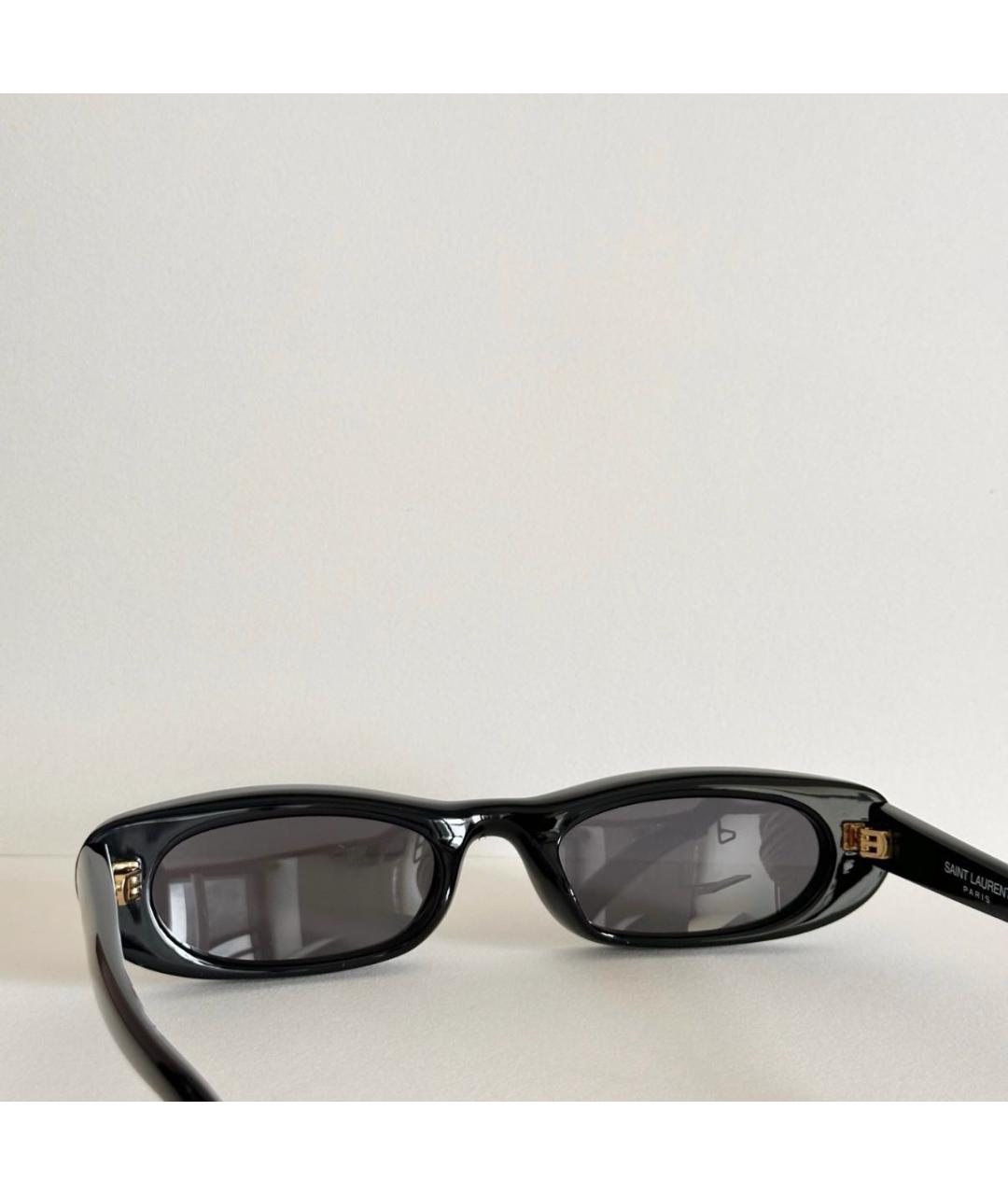 SAINT LAURENT Черные пластиковые солнцезащитные очки, фото 5