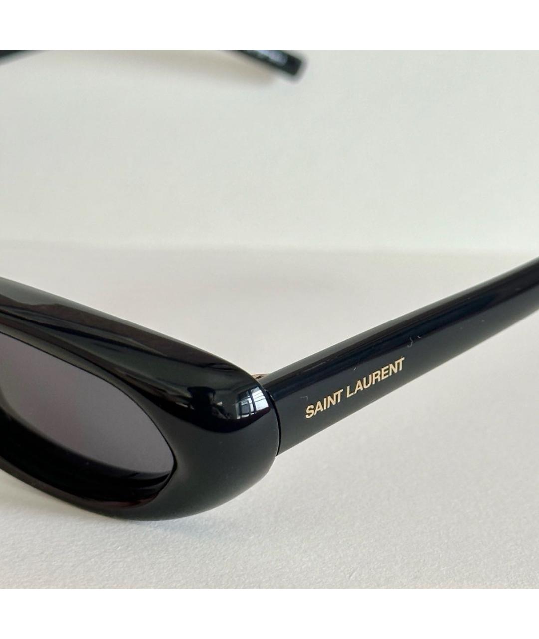 SAINT LAURENT Черные пластиковые солнцезащитные очки, фото 4