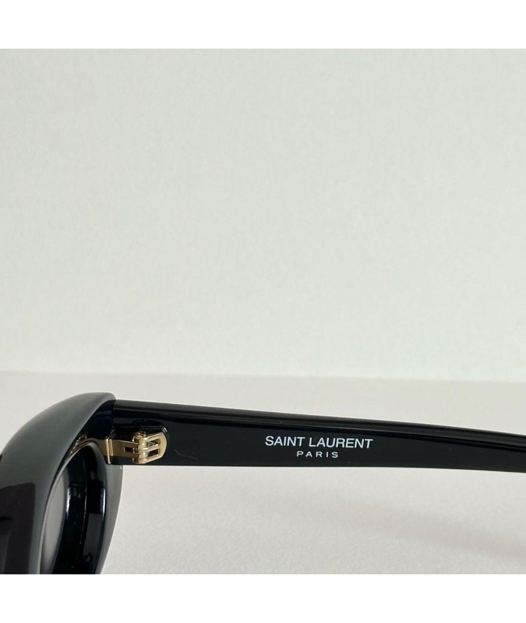 SAINT LAURENT Черные пластиковые солнцезащитные очки, фото 7