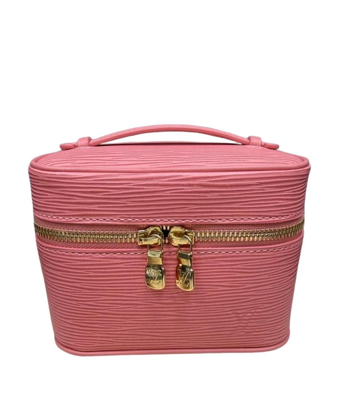 LOUIS VUITTON Розовая кожаная косметичка, фото 1