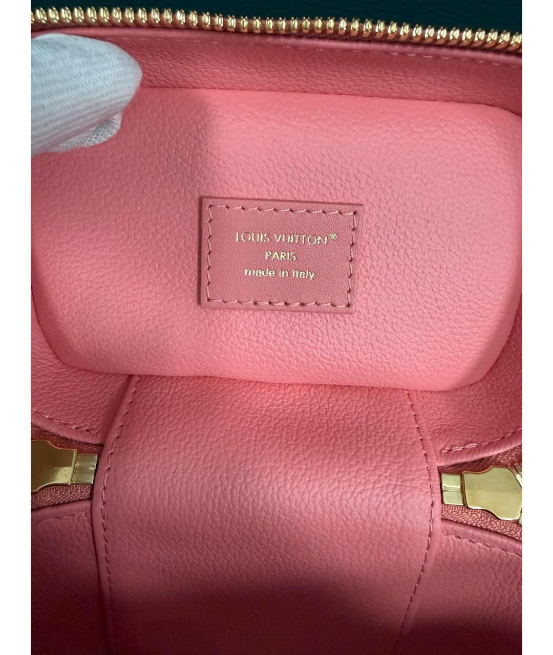 LOUIS VUITTON Розовая кожаная косметичка, фото 6