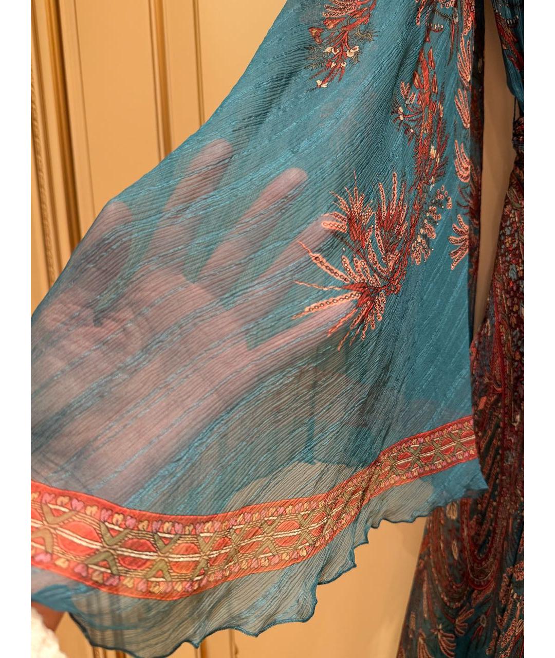 ETRO Мульти шелковое коктейльное платье, фото 8