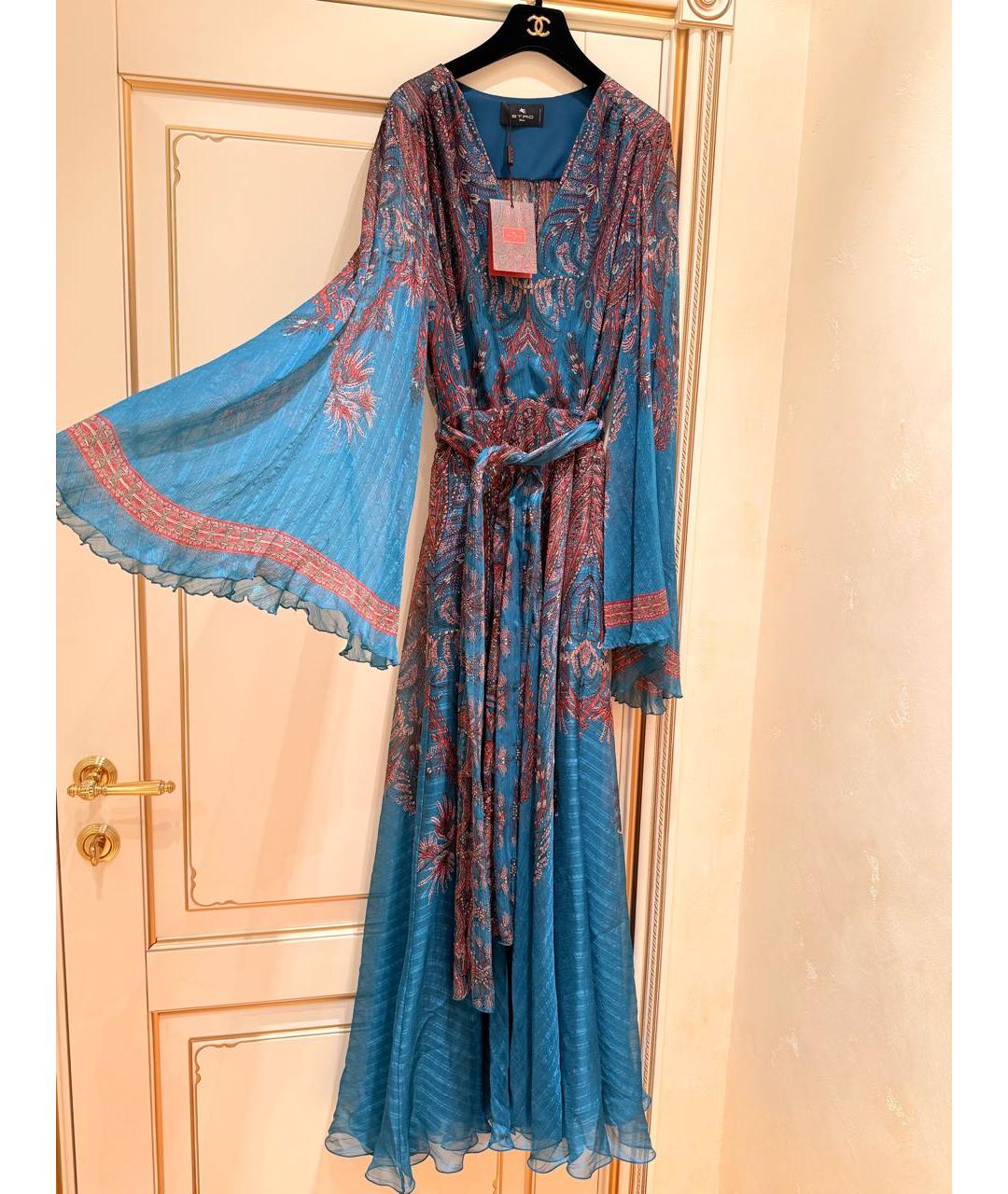 ETRO Мульти шелковое коктейльное платье, фото 2
