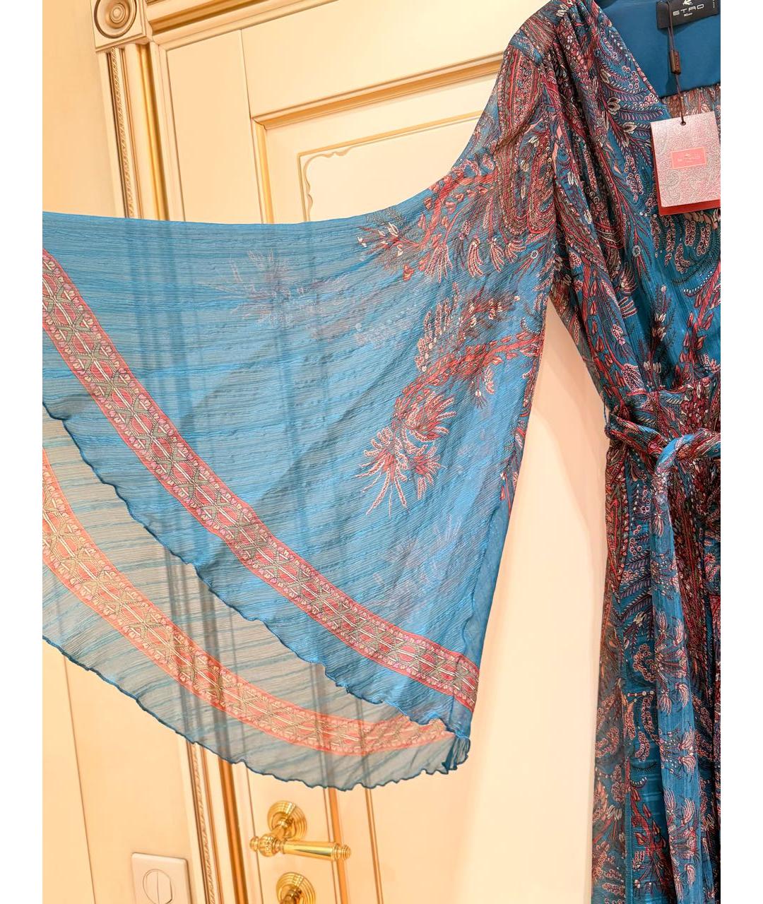 ETRO Мульти шелковое коктейльное платье, фото 4