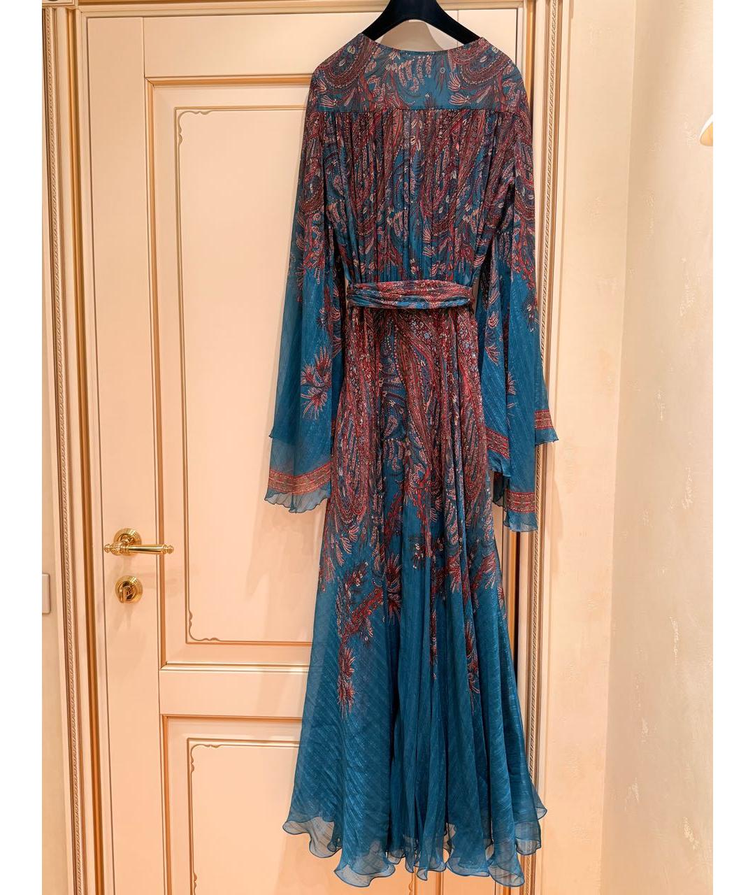 ETRO Мульти шелковое коктейльное платье, фото 6