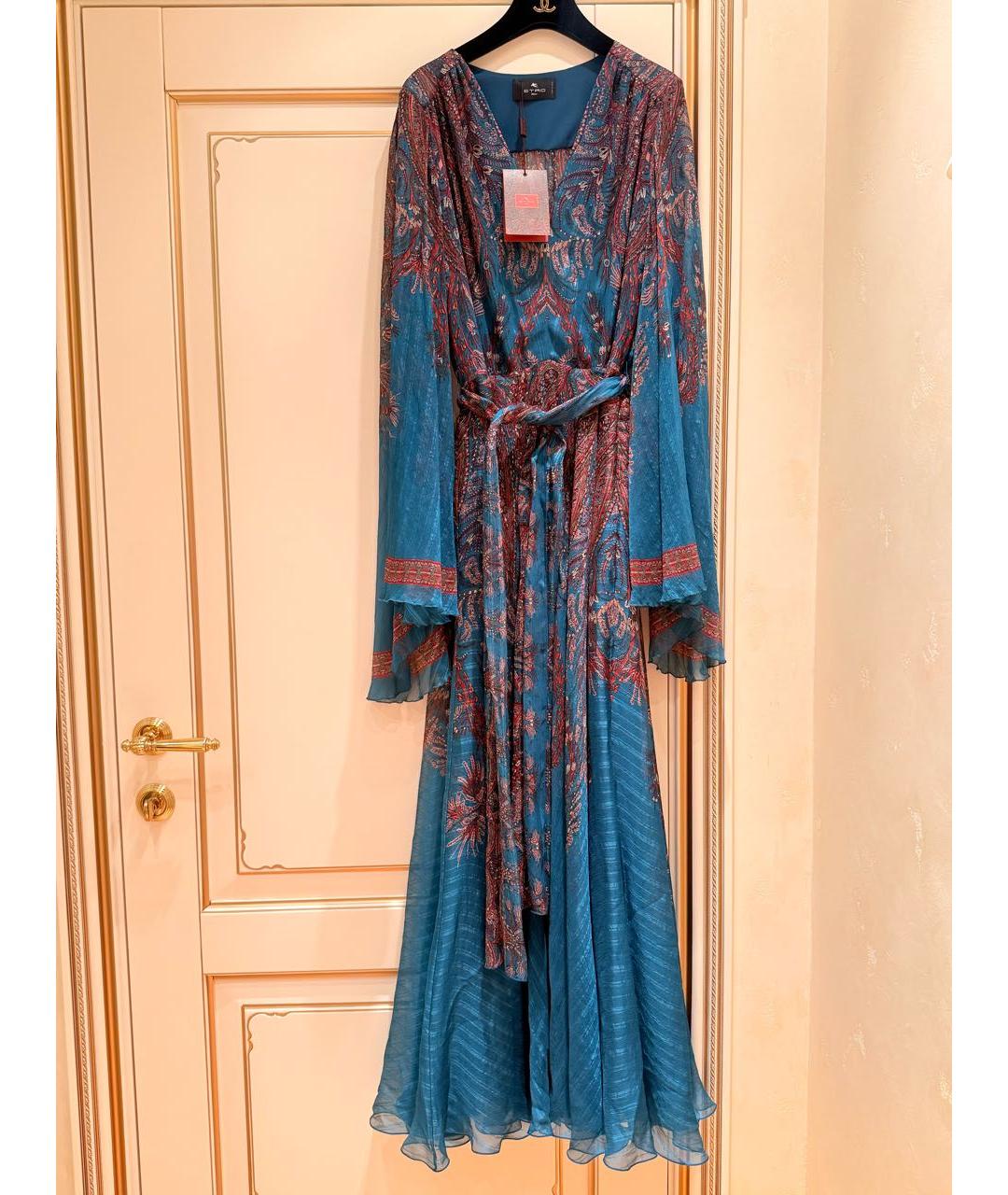 ETRO Мульти шелковое коктейльное платье, фото 9