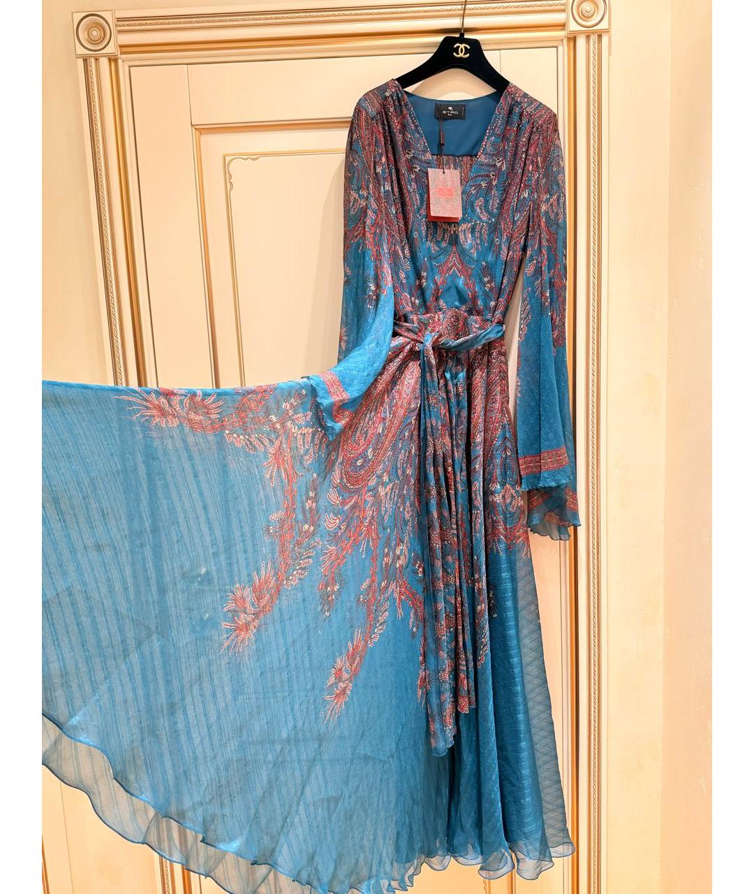 ETRO Мульти шелковое коктейльное платье, фото 3