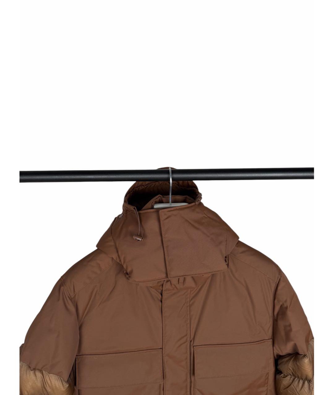 CP COMPANY Бежевый полиамидовый пуховик, фото 3