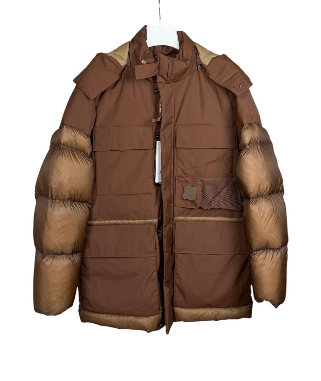 CP COMPANY Бежевый полиамидовый пуховик, фото 9