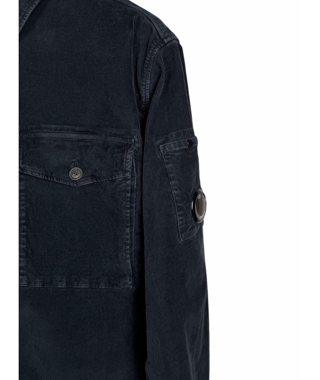 CP COMPANY Темно-синяя хлопковая кэжуал рубашка, фото 4
