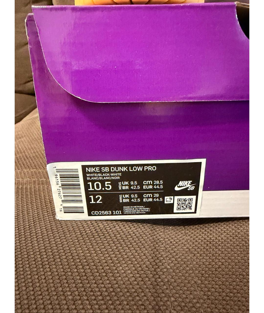 NIKE Белые кожаные низкие кроссовки / кеды, фото 6