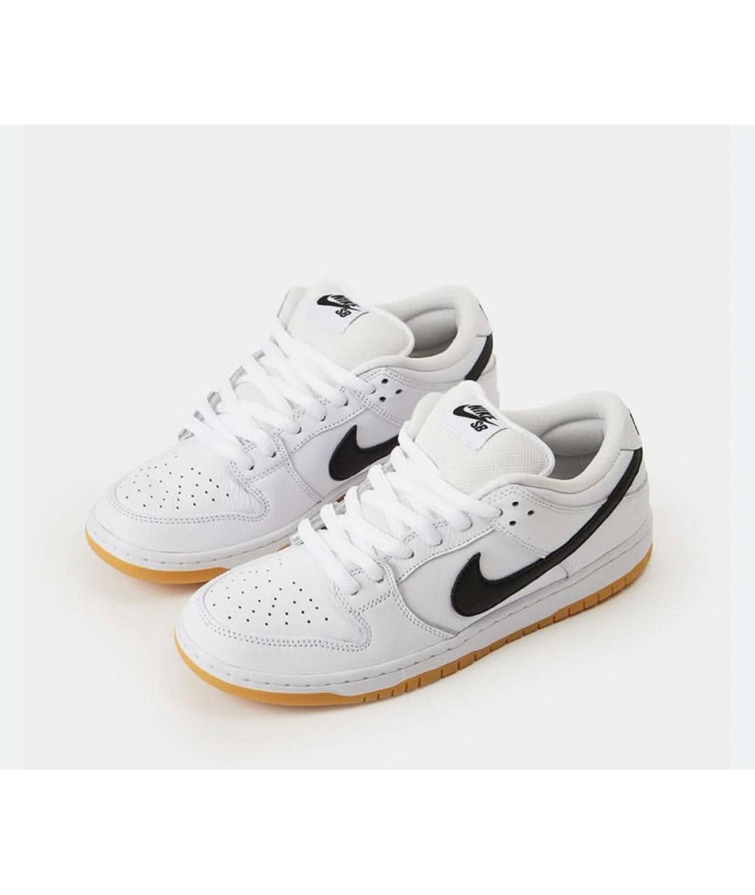 NIKE Белые кожаные низкие кроссовки / кеды, фото 2