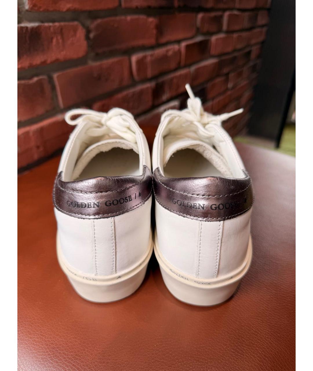 GOLDEN GOOSE Белые кожаные кеды, фото 4
