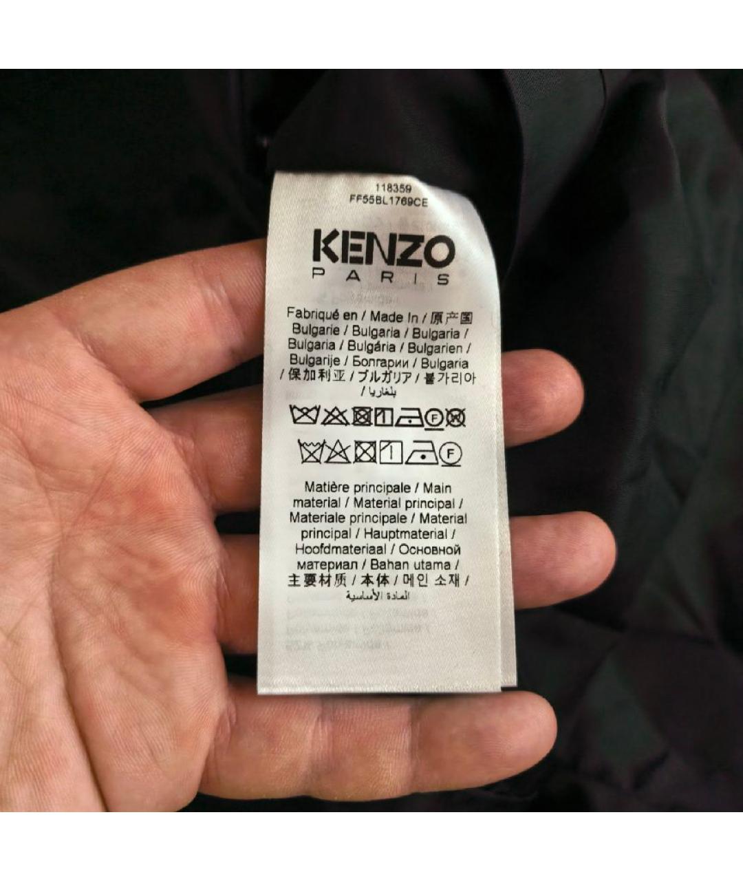KENZO Черная полиамидовая куртка, фото 6