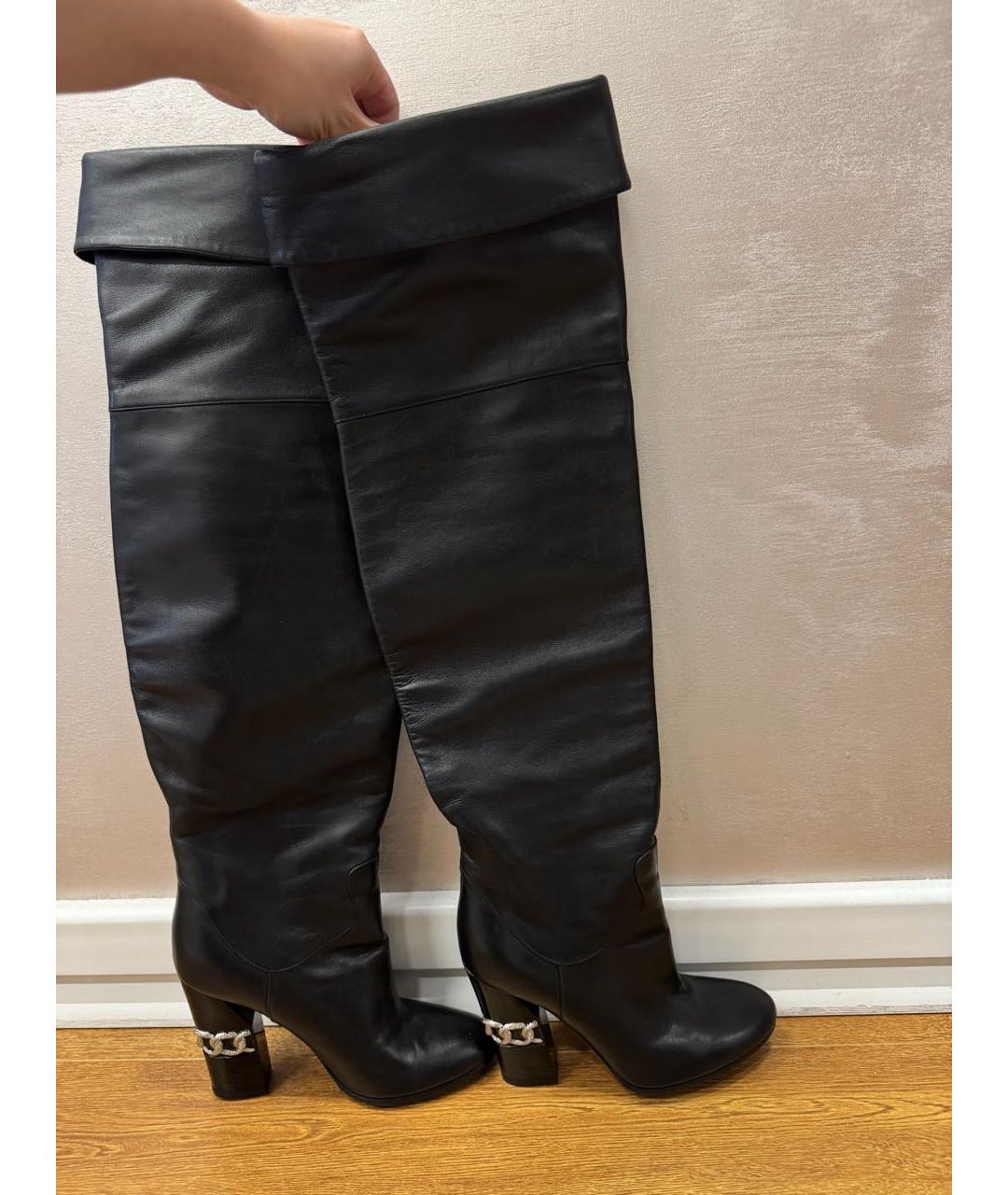CASADEI Черные кожаные ботфорты, фото 6