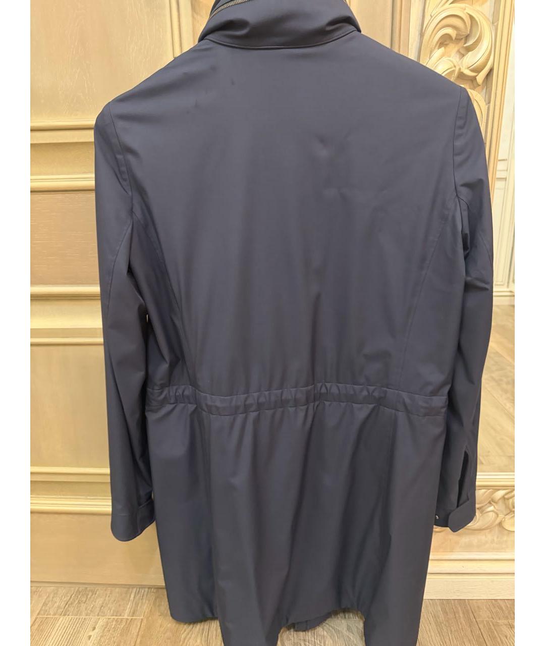 LORO PIANA Темно-синяя полиэстеровая куртка, фото 2