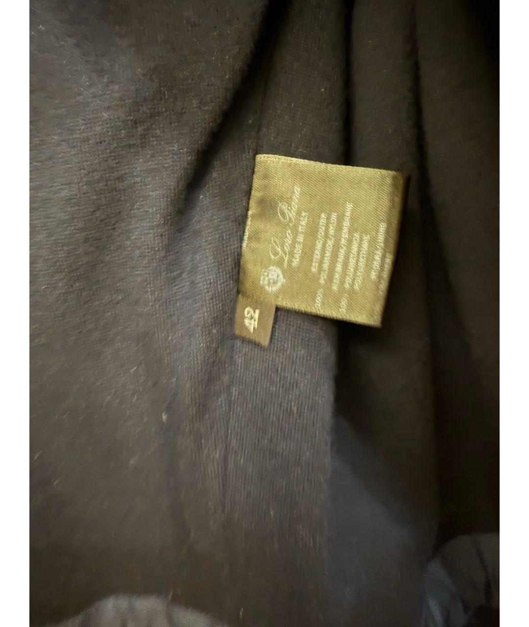 LORO PIANA Темно-синяя полиэстеровая куртка, фото 4