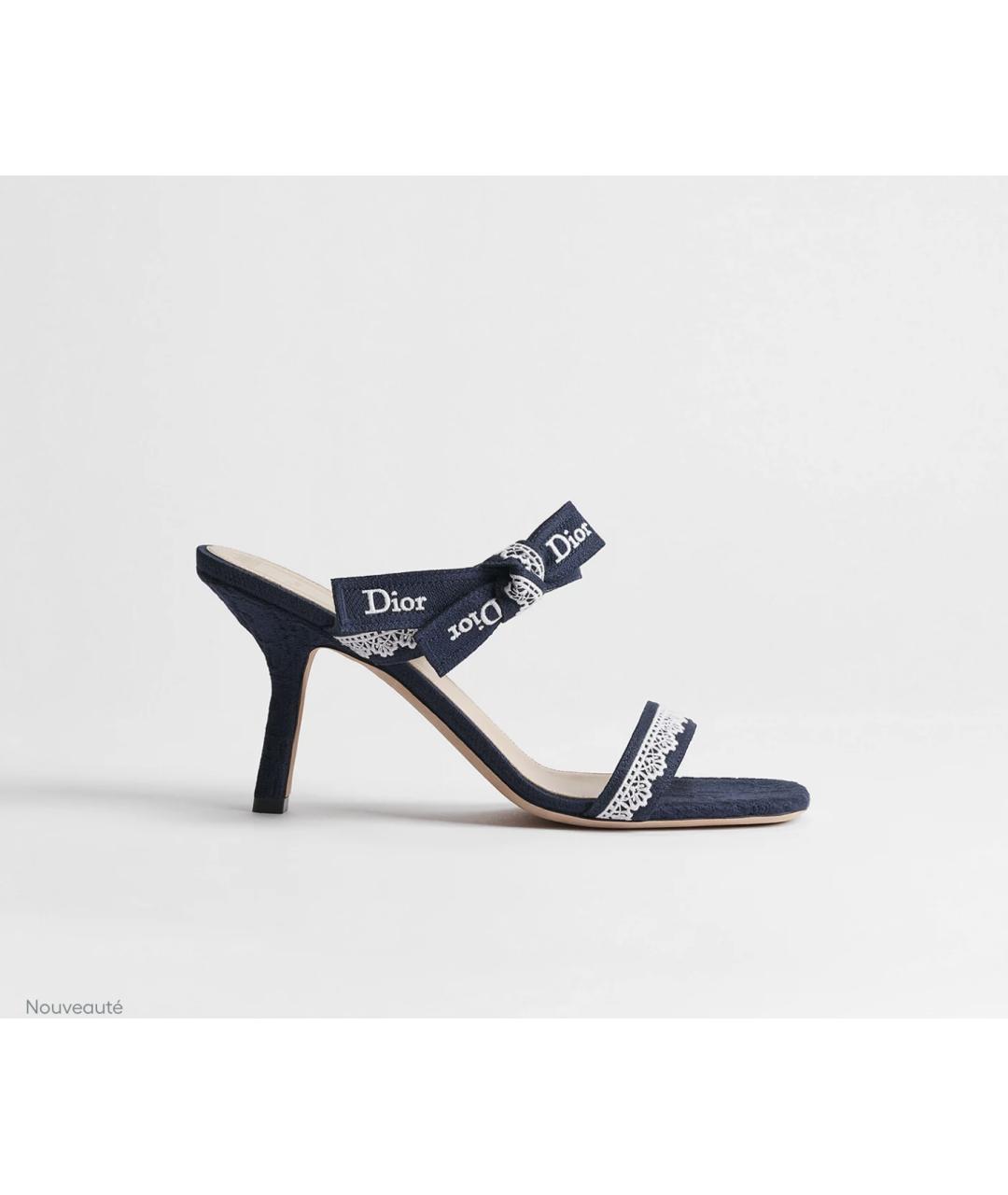 CHRISTIAN DIOR Темно-синие сандалии, фото 4