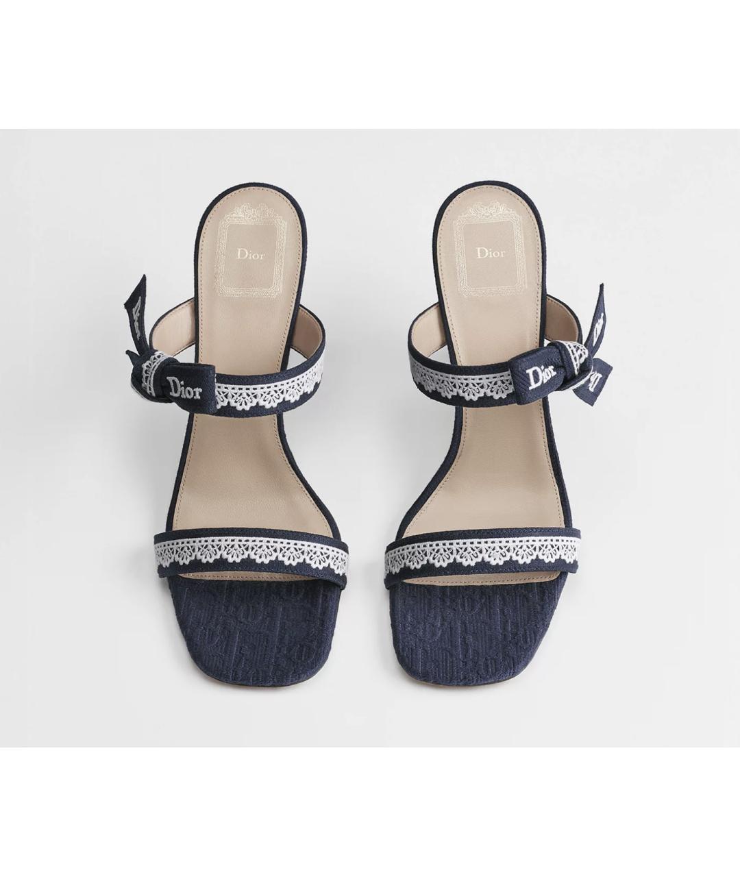 CHRISTIAN DIOR Темно-синие сандалии, фото 3