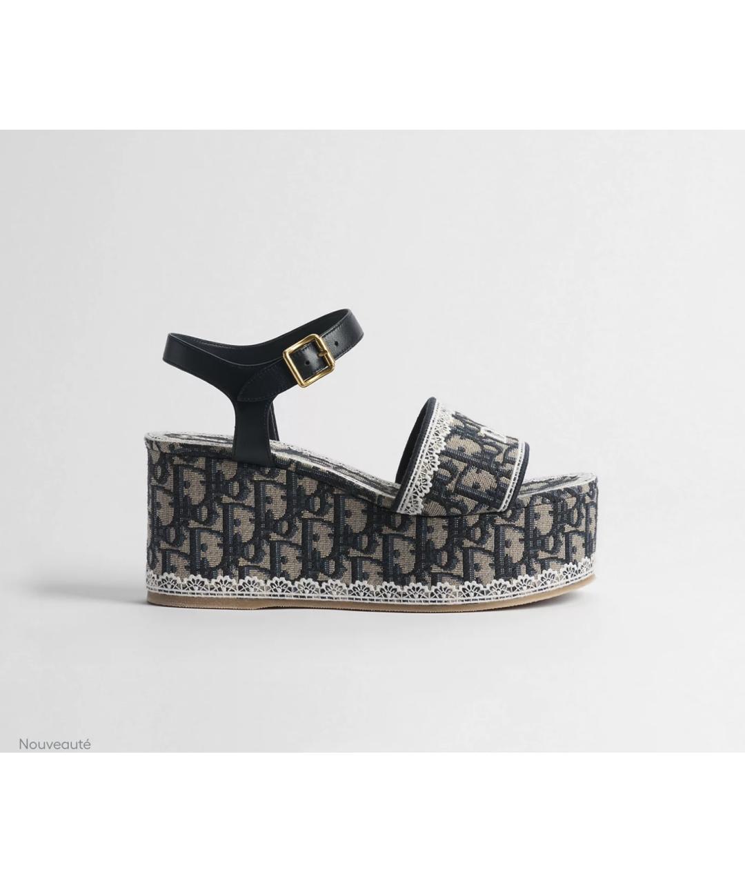 CHRISTIAN DIOR Серые сандалии, фото 4