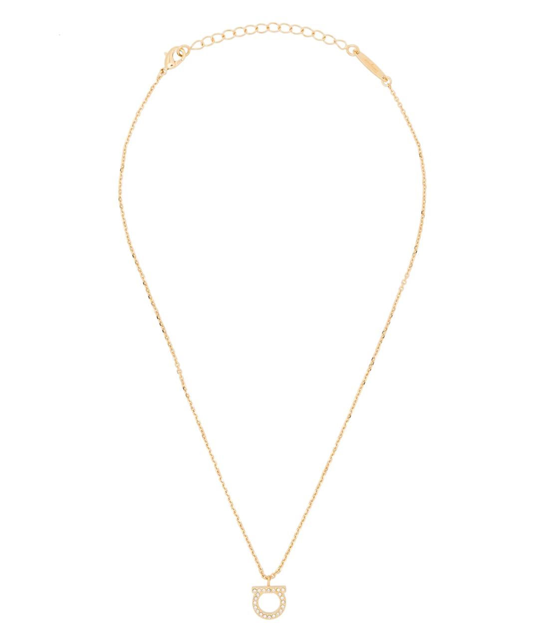 FERRAGAMO Золотое латунное колье, фото 1