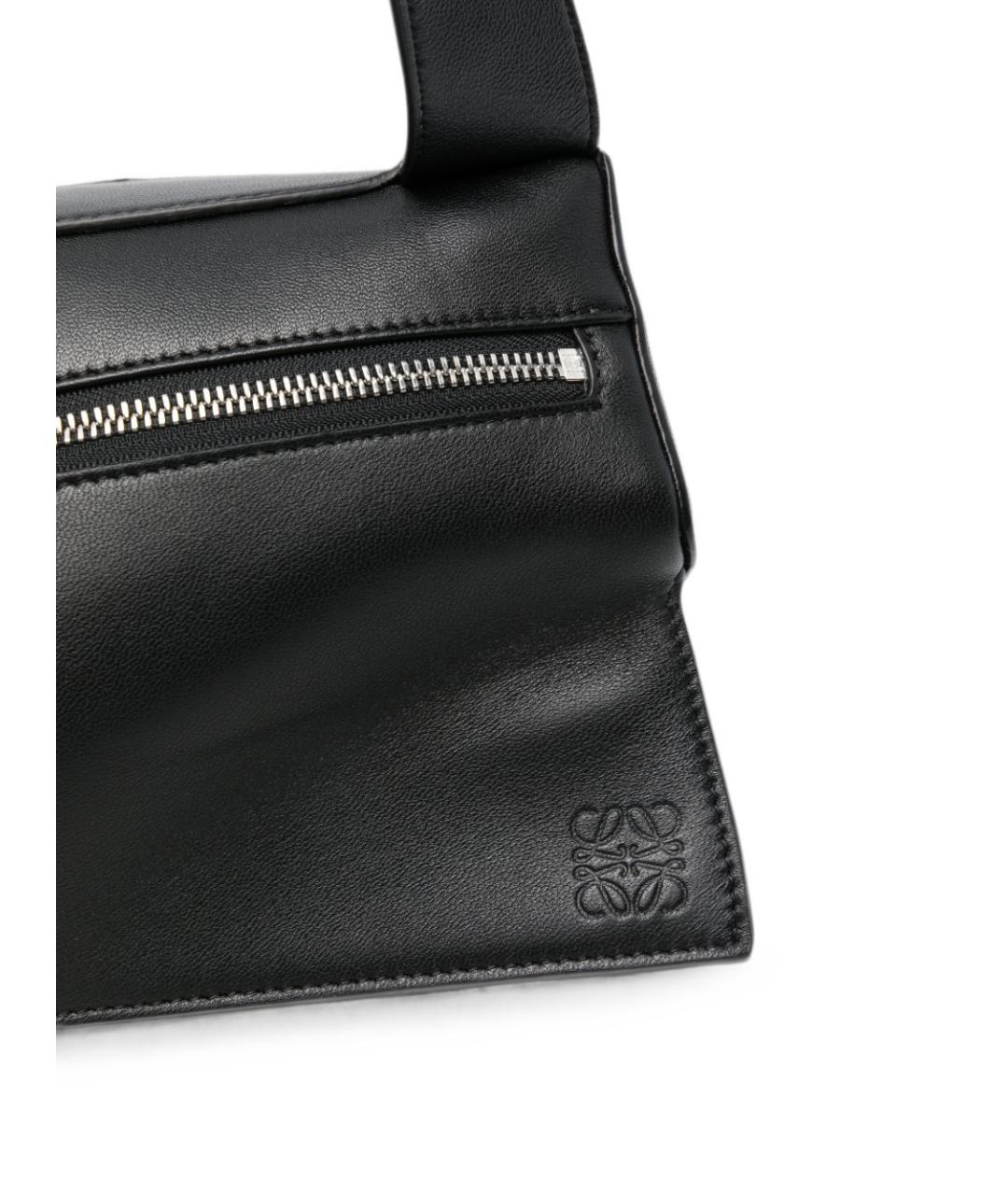 LOEWE Черная кожаная сумка на плечо, фото 4