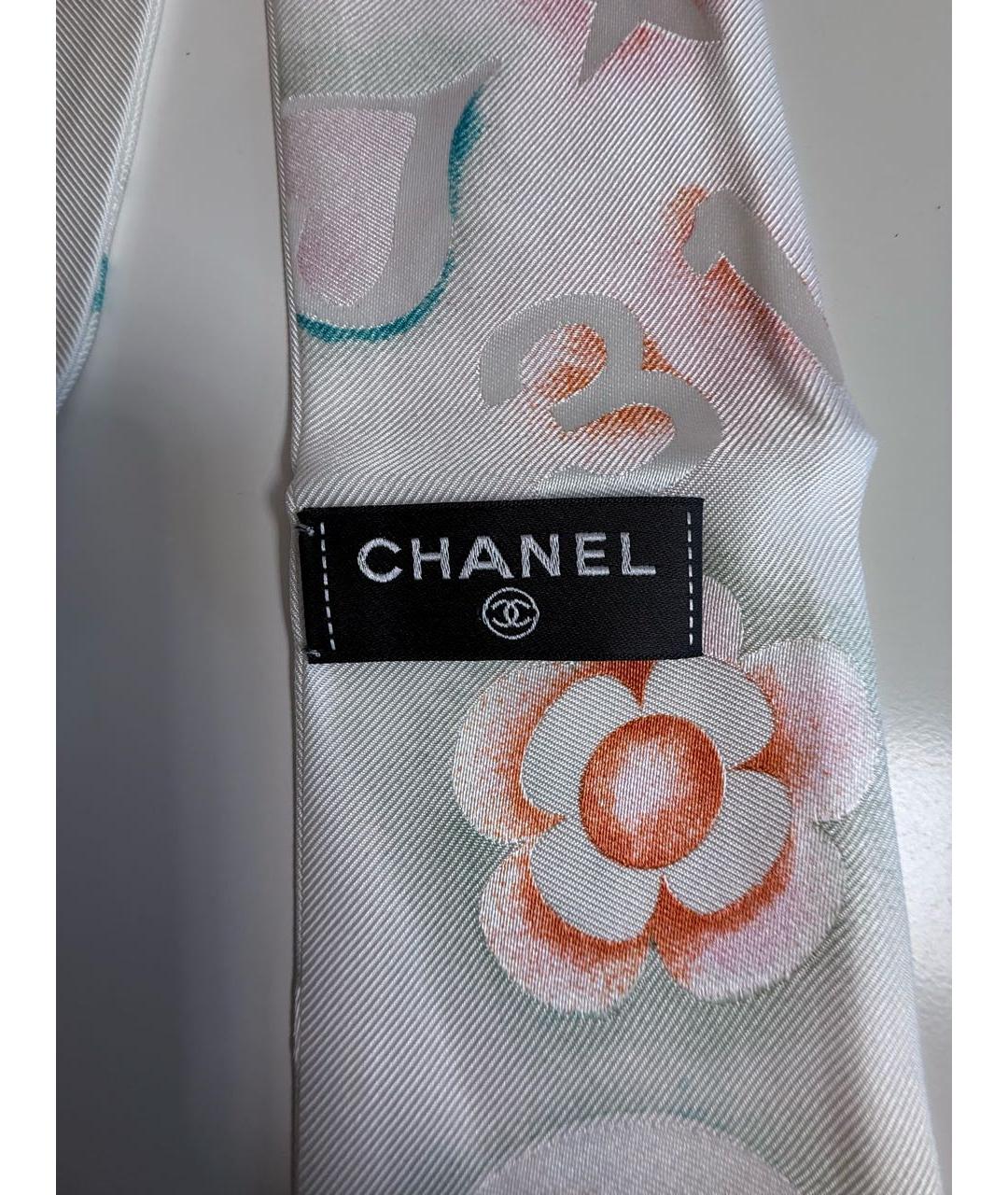CHANEL Мульти шелковый шарф, фото 5