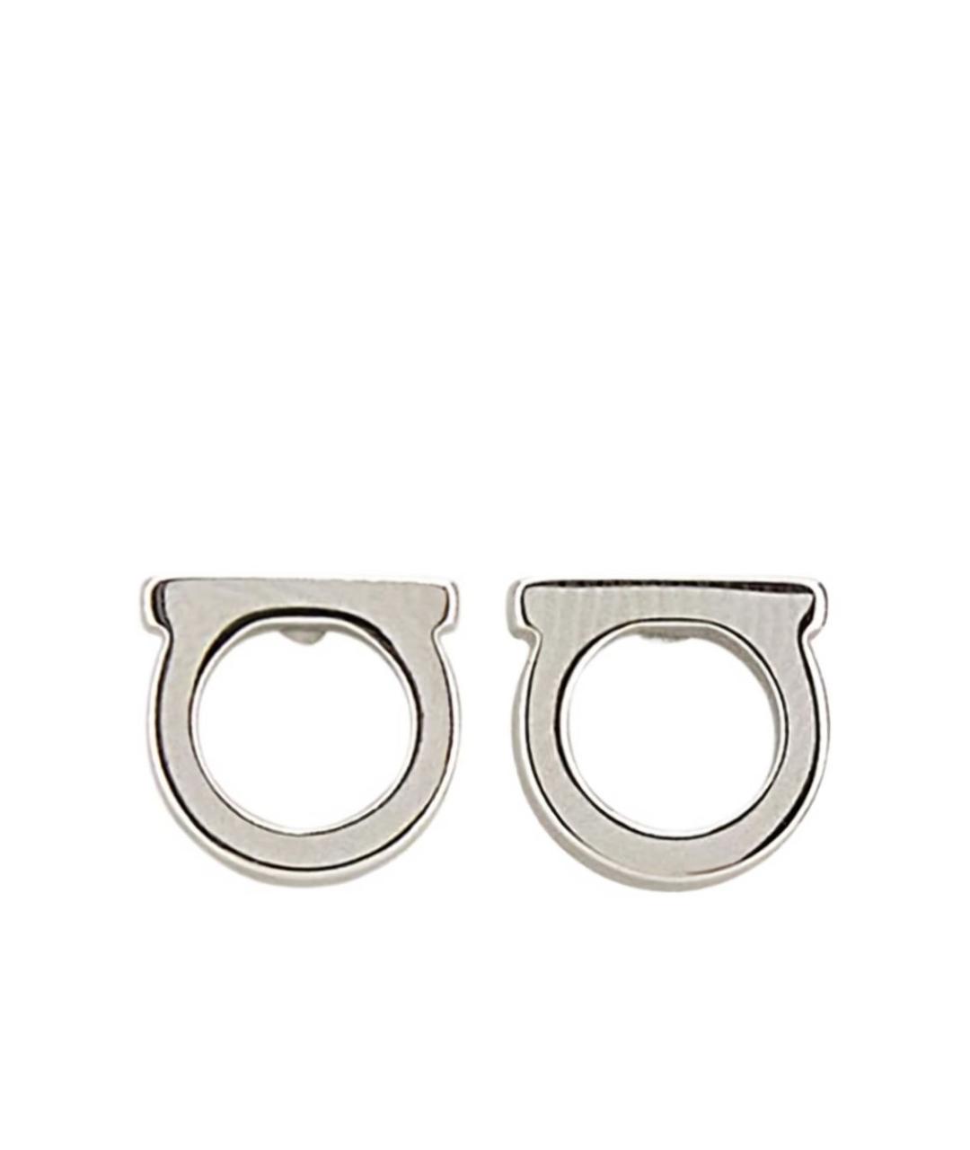 FERRAGAMO Серебряные латунные серьги, фото 1