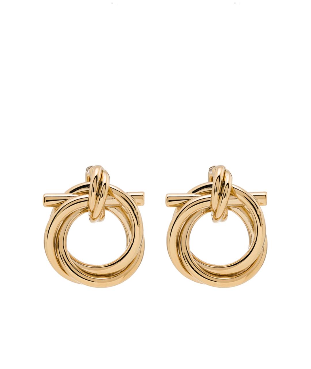 FERRAGAMO Золотые латунные серьги, фото 1