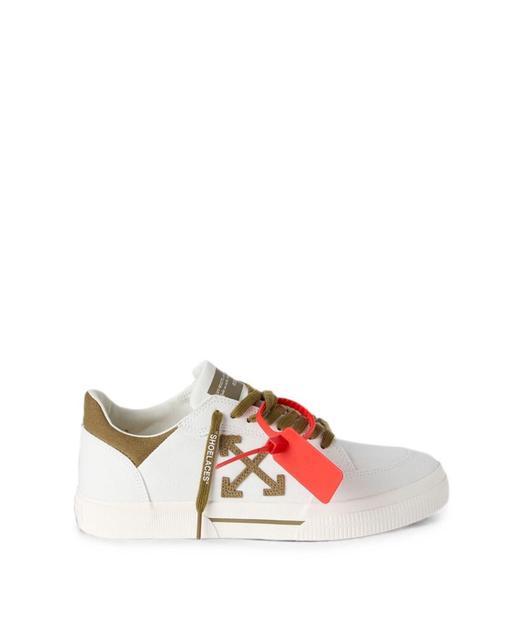 OFF-WHITE Белые текстильные низкие кроссовки / кеды, фото 1