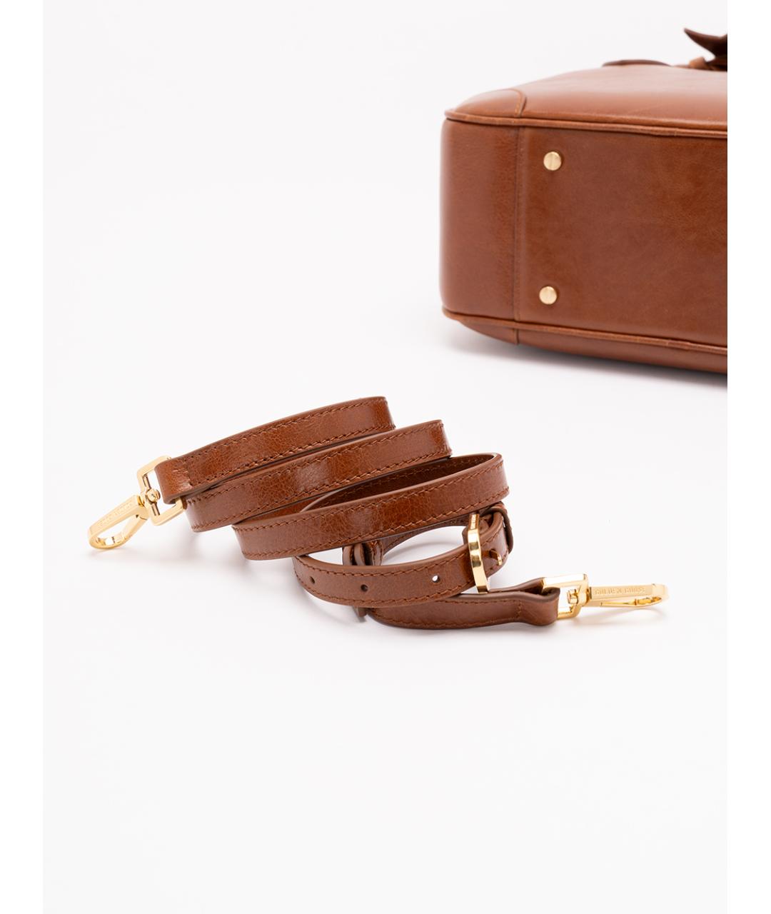 GOLDEN GOOSE Коричневая кожаная сумка тоут, фото 6